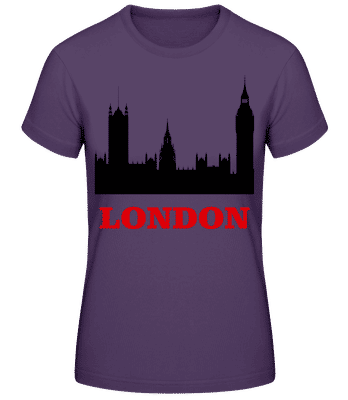 London Skyline 2 - Frauen T-Shirt B&C - Lila - Vorne