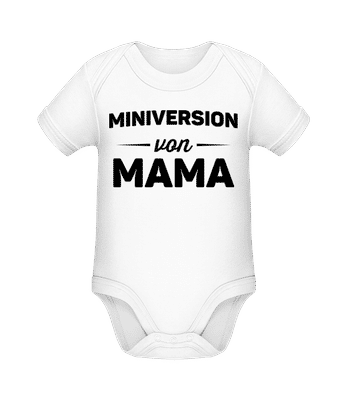 Miniversion Von Mama - Baby Bio Strampler - Weiß - Vorne