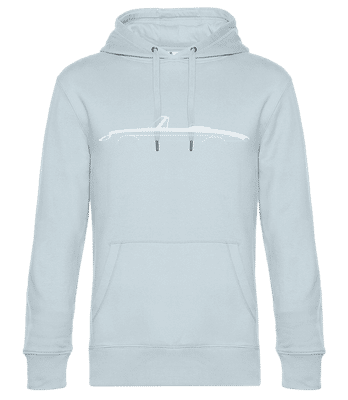 'Alfa Romeo Spider 1966' Silhouette - Sweat à capuche standard homme - Bleu clair - Devant