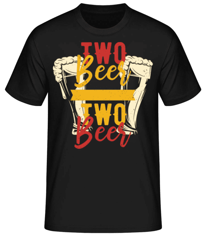 Preview: Two Beers - Men's Basic T-Shirt - Black - Front