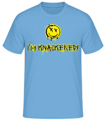 I’m Knackered British Slang Tired Out - Pánske basic tričko - Svetlo modrá - Predné