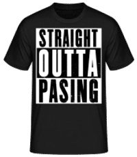 Straight Outta Pasing - Männer Basic T-Shirt - Schwarz - Vorne