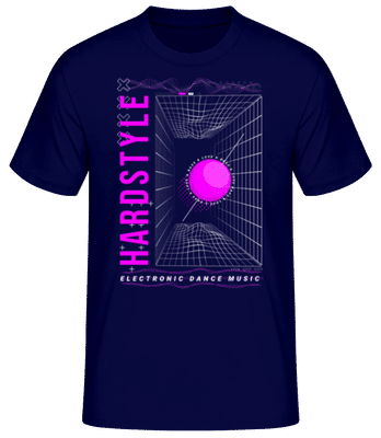 Hardstyle Dance Music - Men's Basic T-Shirt - Navy - Front