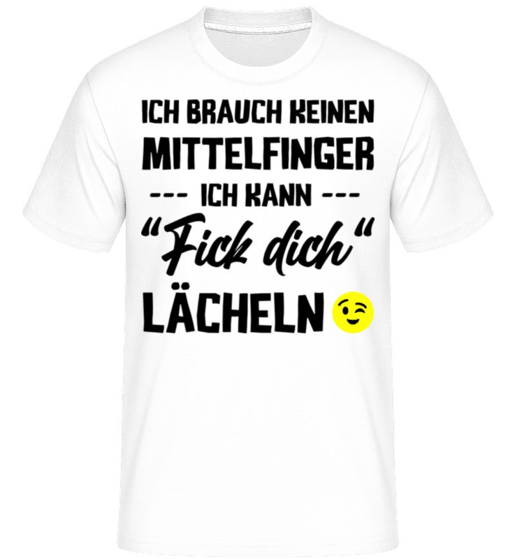 Vorschau: Ich Brauch Keinen Mittelfinger - Shirtinator Männer T-Shirt - Weiß - Vorne
