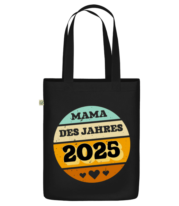 Vorschau: Mama des Jahres 2025 - Bio Tasche - Schwarz - Vorne