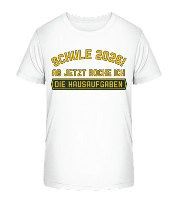 Schule 2026 Jetzt Rocke Ich - Kinder Bio T-Shirt Stanley Stella 2.0 - Weiß - Vorne