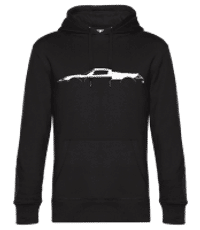 'Porsche Carrera GT' Silhouette - Unisex premium mikina - Čierna - Predné