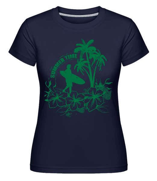 Aperçu: Summer Time Logo -  T-shirt Shirtinator femme - Bleu marine - Devant