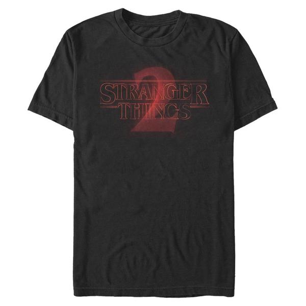 Preview: Netflix - Stranger Things - Logo Stranger Two Neon logo - Men's T-Shirt - Black - Front