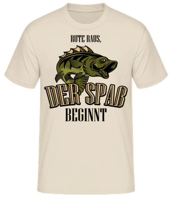 Der Spaß Beginnt - Männer Basic T-Shirt - Creme - Vorne