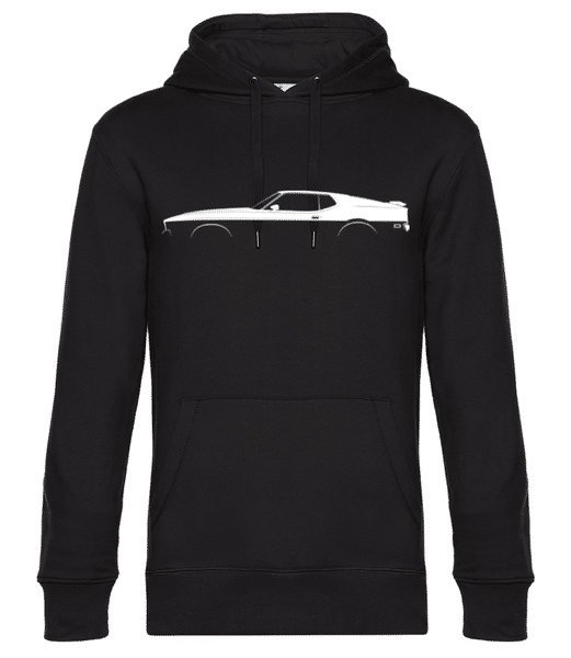 Aperçu: 'Ford Mustang Mach 1 (1971)' Silhouette - Sweat à capuche premium Unisexe - Noir - Devant