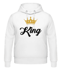 King - Männer Hoodie - Weiß - Vorne