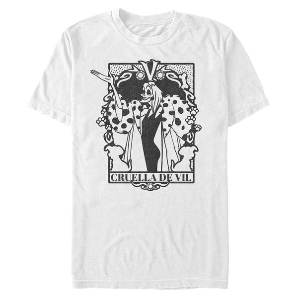 Preview: Disney Classics - 101 Dalmatians - Cruella DeVille Cruella Tarot - Men's T-Shirt - White - Front