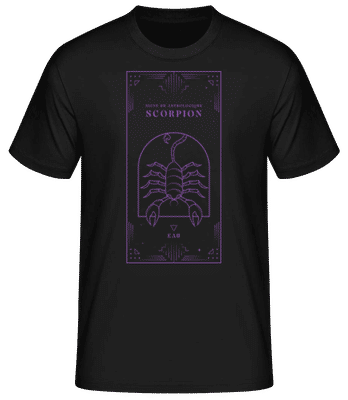 Art Déco Signe Astrologique Scorpion - T-shirt standard Homme - Noir - Devant