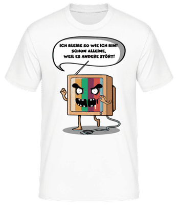Ich Bleibe So Wie Ich Bin - Männer Basic T-Shirt - Weiß - Vorne