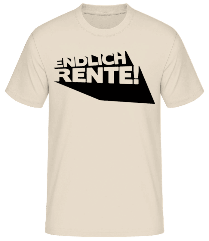 Vorschau: Endlich Rente! - Männer Basic T-Shirt - Creme - Vorne