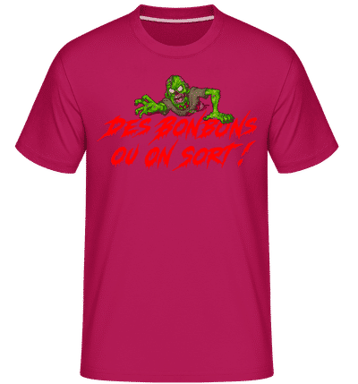 Des Bonbons Ou On Sort -  T-Shirt Shirtinator homme - Magenta - Devant