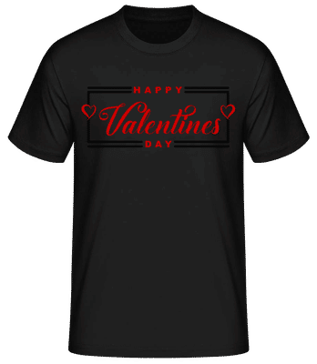Happy Valentines Day 3 - Pánske basic tričko - Čierna - Predné