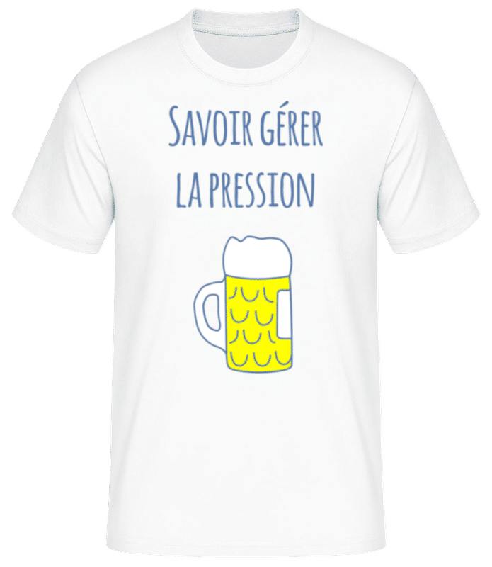 Aperçu: Savoir Gérer La Pression - T-shirt standard Homme - Blanc - Devant