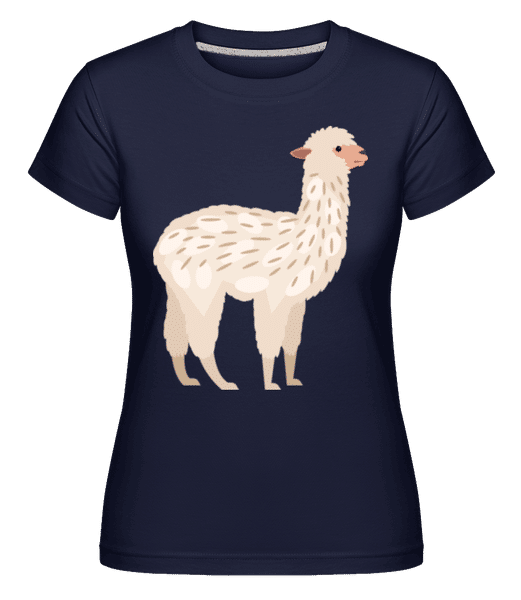 Preview: Alpaca -  Shirtinator Women's T-Shirt - Navy - Front