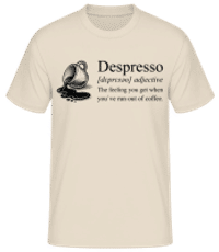 Depresso Feeling Run Out Of Coffee - Men's Basic T-Shirt - Cream - Front