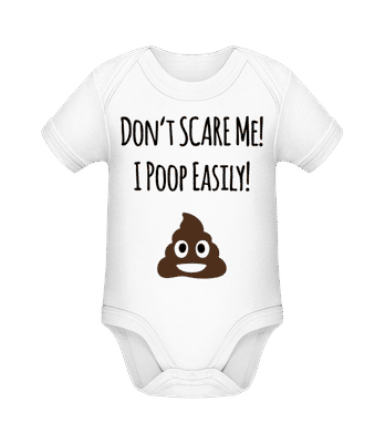 I Poop Easily - Body ecológico para bebé - Blanco - delante