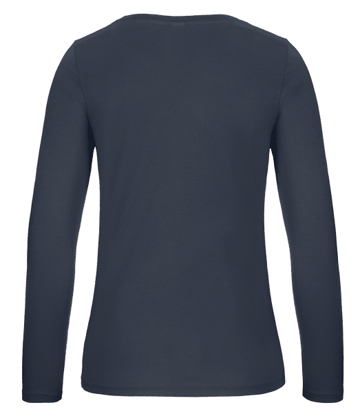 Aperçu: T-shirt manches longues femme B&C - Bleu marine - Derrière