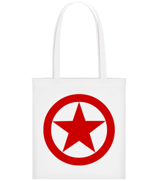 Aperçu: Étoile Dans Cercle Logo - Tote Bag - Blanc - Devant