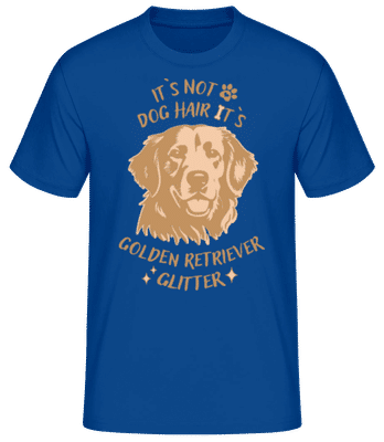 Not Dog Hair Golden Retriever Glitter - Pánske basic tričko - Kráľovská modrá - Predné