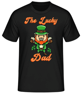 St Patrick's Day Lucky Dad - Men's Basic T-Shirt - Black - Front