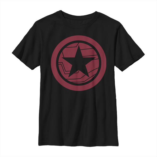 Aperçu: Marvel - Falcon et le soldat de l'hiver - Bucky Red Shield - Enfant T-shirt - Noir - Devant