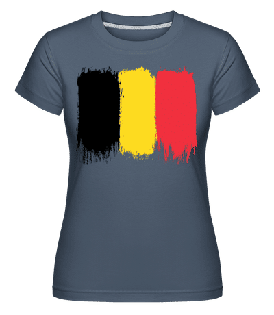 Country Flag Belgium - Shirtinator Women's T-Shirt - Denim - Front