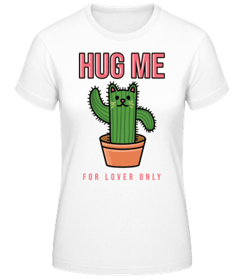 Catus Hug Me - Women's Basic T-Shirt - White - Front