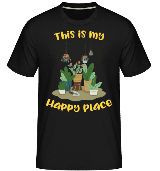 Aperçu: This Is My Happy Place -  T-Shirt Shirtinator homme - Noir - Devant