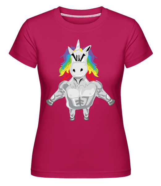 Preview: Muscular Unicorn -  Shirtinator Women's T-Shirt - Magenta - Front