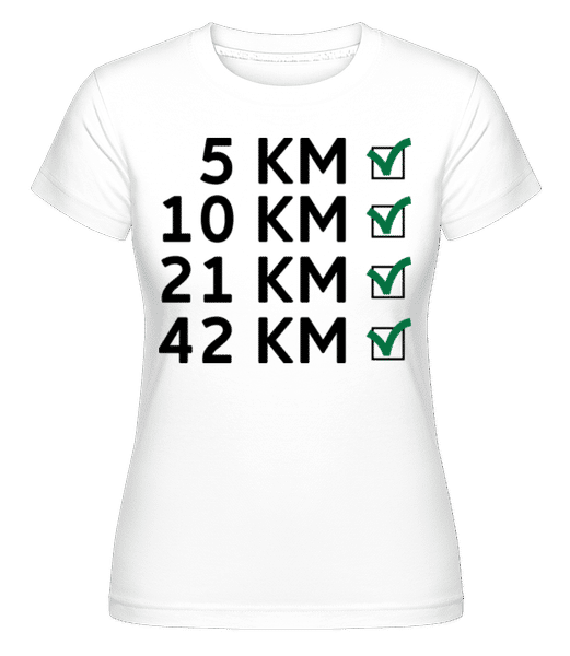 Preview: Marathon -  Shirtinator Women's T-Shirt - White - Front