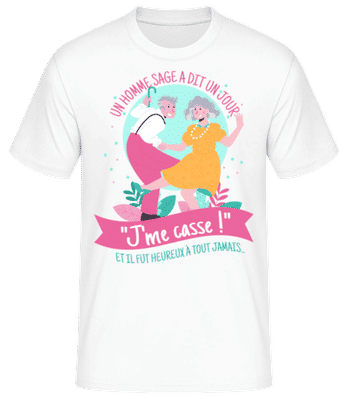 J'me Casse - T-shirt standard Homme - Blanc - Devant