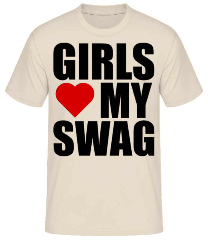 Aperçu: Girls Love My Swag - T-shirt homme B&C - Crème - Devant