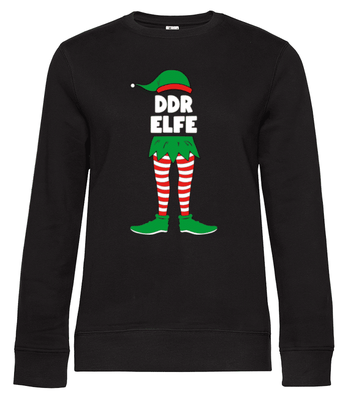 Vorschau: DDR Elfe - Frauen Standard Pullover - Schwarz - Vorne