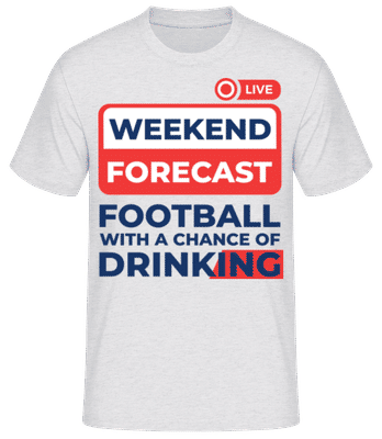 Weekend Forecast Football - T-shirt standard Homme - Gris chiné - Devant