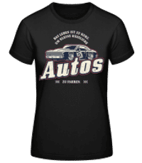 Das Leben Ist Zu Kurz - Frauen Basic T-Shirt - Schwarz - Vorne