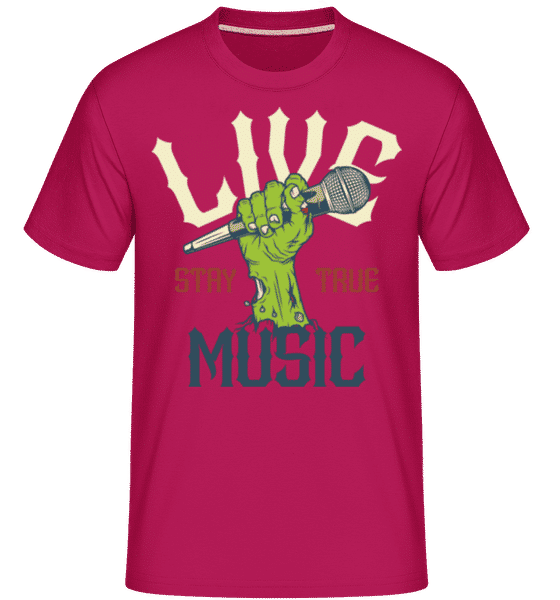Preview: Stay True Live Music -  Shirtinator Men's T-Shirt - Magenta - Front