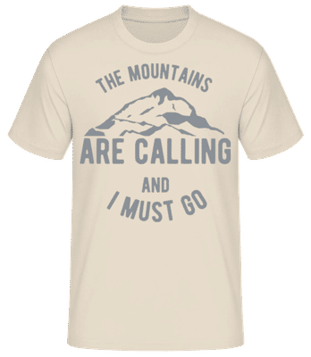 The Mountains Are Calling - T-shirt standard Homme - Crème - Devant