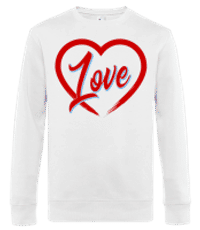 Heart Love - Sweat-shirt standard pour homme - Blanc - Devant