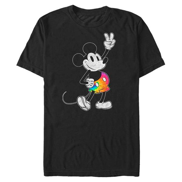 Aperçu: Disney Classics - Mickey Mouse - Mickey Mouse Tie Dye Mickey Stroked - Homme T-shirt - Noir - Devant