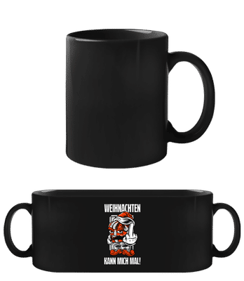 Weihnachten Kann Mich Mal - Schwarze Tasse - Schwarz - Vorne