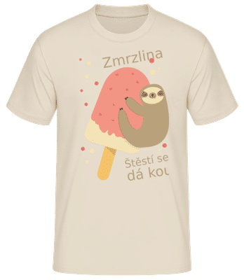 Zmrzlina Štěstí Se Přece Dá Koupit - Pánské basic tričko - Krémová - Napřed