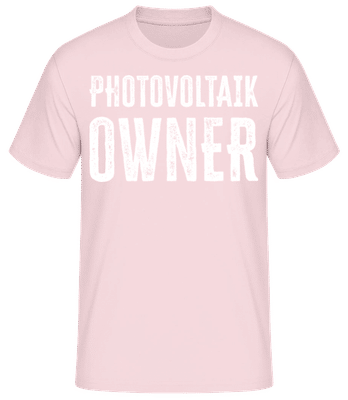 Photovoltaik Owner - Männer Basic T-Shirt - Rosa - Vorne