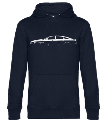 'Jaguar XJ L (X351)' Silhouette - Pánska štandardná mikina s kapucňou - Namornícka modrá - Predné