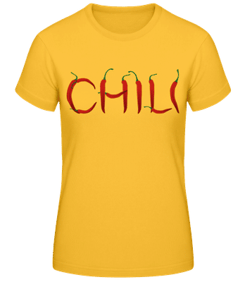 chili - Dámske tričko B&C - Zlatožltá - Predné